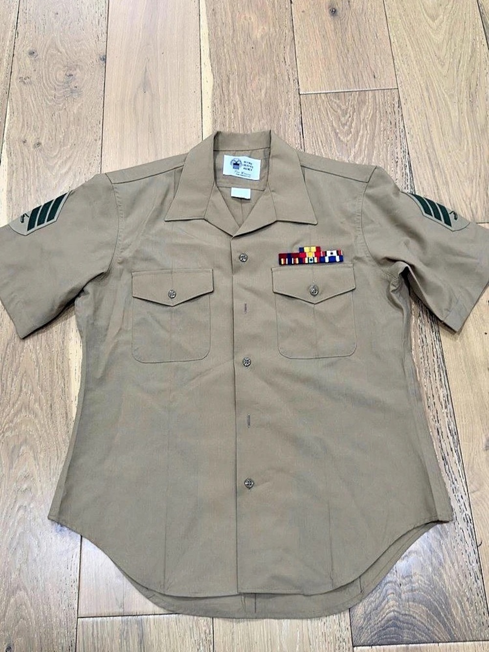 Defense Logistics Agency Valor Collection Khaki Short Sleeve Uniform Shirt 16 1/